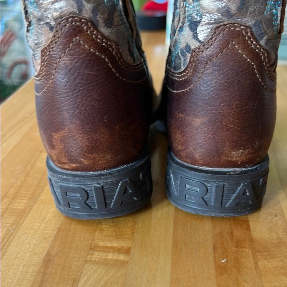 Ariat Brown and Patterned Western Boots